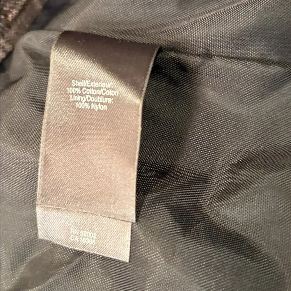 DKNY Men's Brown Utility Jacket Size 42R 100% Cotton